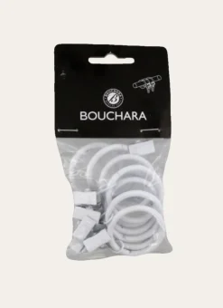 ANNEAUX À PINCES POUR RIDEAUX - BOÎTE DE 10 BLANC