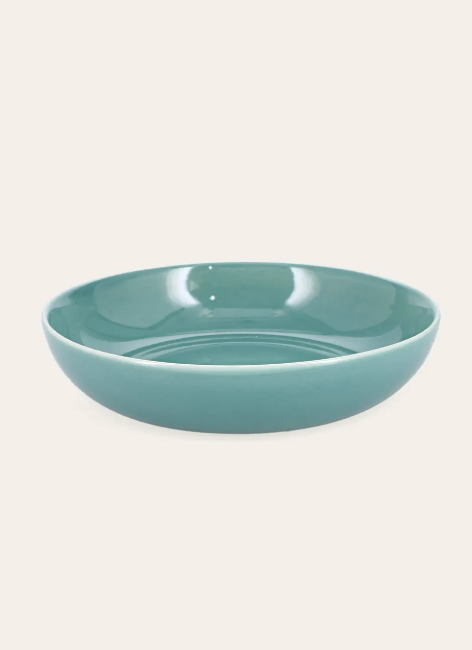 ASSIETTE CREUSE EN GRÈS AQUA