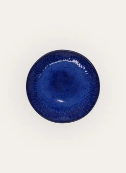 ASSIETTE À DESSERT EN GRÈS KONKANI BLEU FONCÉ