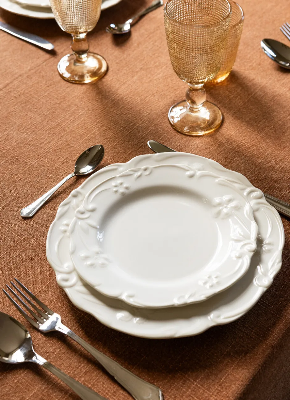 ASSIETTE À DESSERT EN PORCELAINE ROYAL BLANC