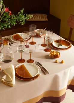 ASSIETTE À DESSERT EN PORCELAINE SUNSET CARAMEL