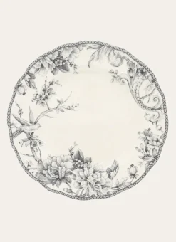 ASSIETTE PLATE EN GRÈS ADELAÏDE GRIS