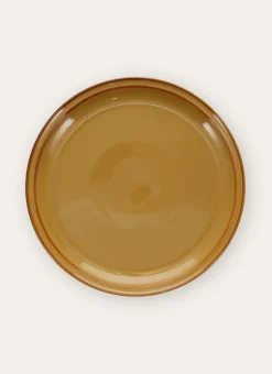 ASSIETTE PLATE EN GRÈS GALA OCRE