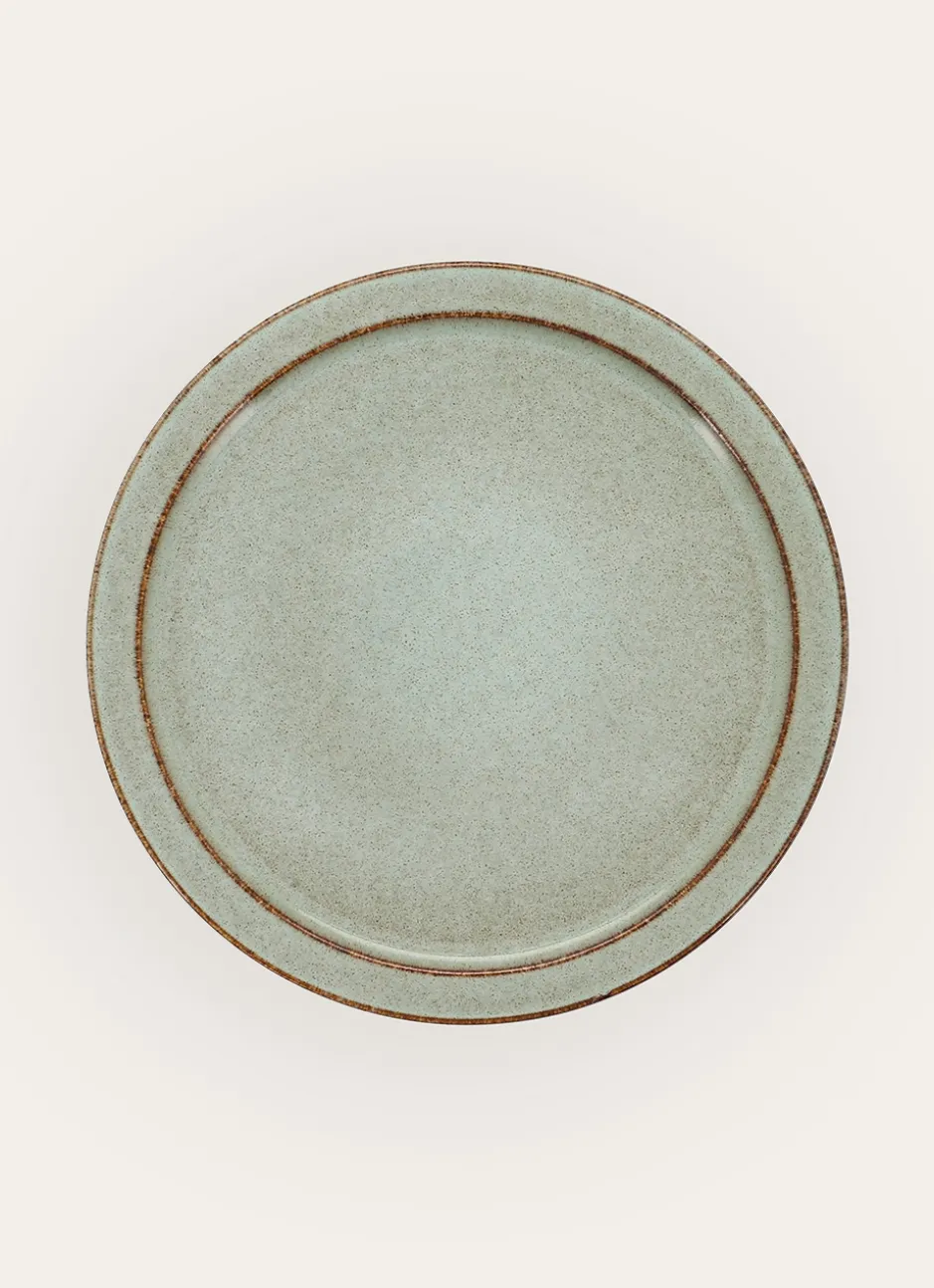 ASSIETTE PLATE EN GRÈS GARANCE GENÉVRIER