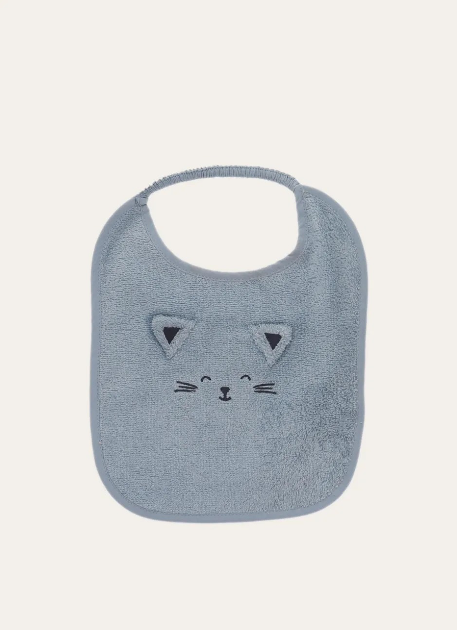 BAVOIR EN ÉPONGE TÊTE DE CHAT BLEU