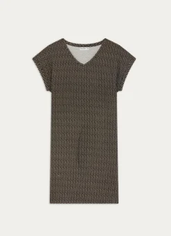 BIG TEE MANCHES COURTES EN COTON IMPRIMÉ NOIR
