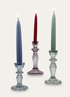 BOUGEOIR EN VERRE TEINTÉ H11 CM BLEU