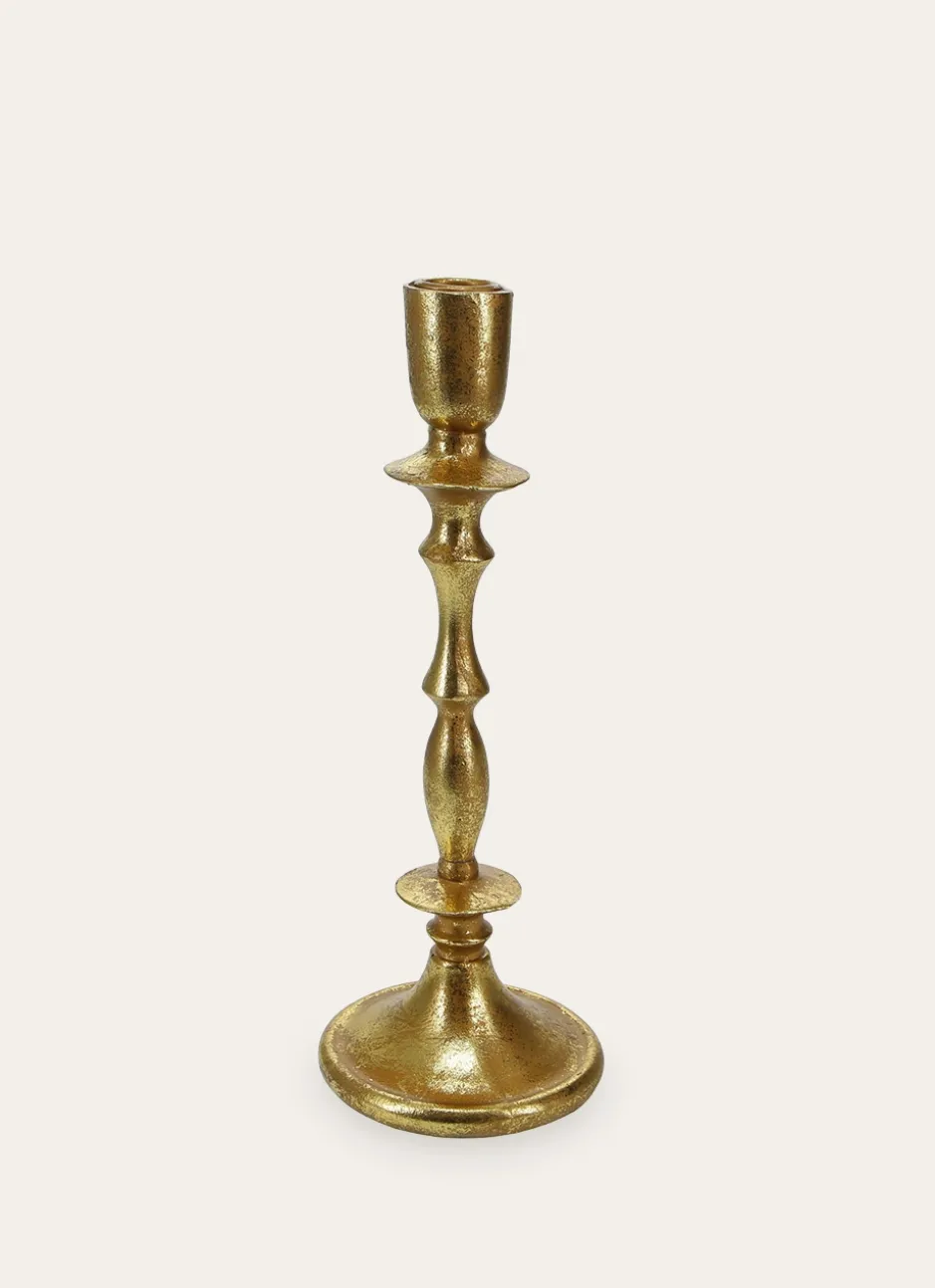 BOUGEOIR FLAMBEAU STYLE ANCIEN DORE