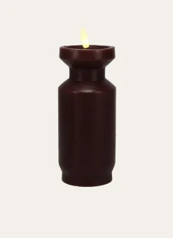 BOUGIE EN CIRE - MÈCHE LED CRAVAT BORDEAUX