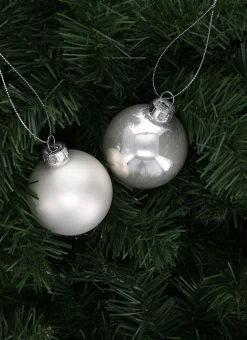BOULE EFFET BRILLANT ET MAT (MODÈLE ALÉATOIRE) BLANC NACRE