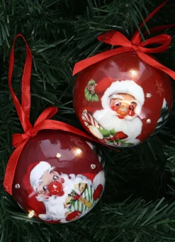 BOULE LUMINEUSE PÈRE-NOËL (MODÈLE ALÉATOIRE) RUBIS