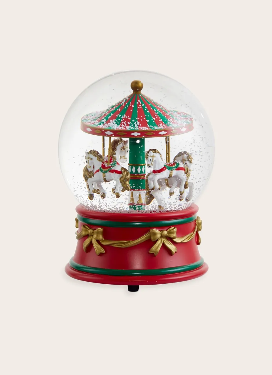 BOULE À NEIGE MUSICALE CARROUSEL RUBIS