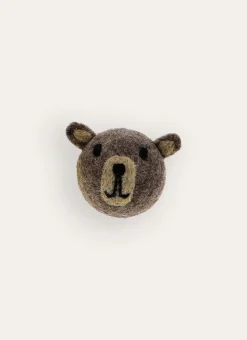 BOULE TÊTE D’OURS EN LAINE NATURELLE BRUN