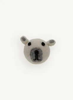 BOULE TÊTE D’OURS EN LAINE NATURELLE BLANC