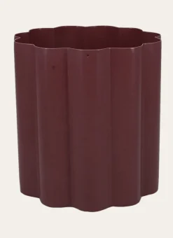 CACHE POT MÉTAL EN FORME DE PÉTALES VIOLET