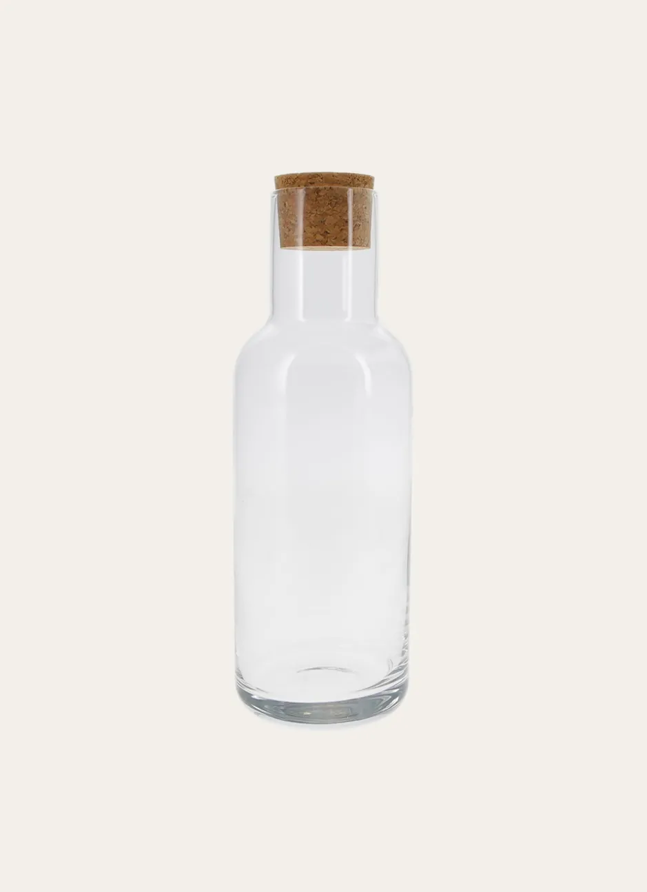 CARAFE EN CRISTALLIN AVEC BOUCHON TRANSPARENT