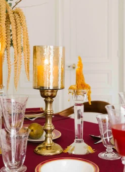 CHANDELIER EN VERRE EFFET CRISTAL TRANSPARENT