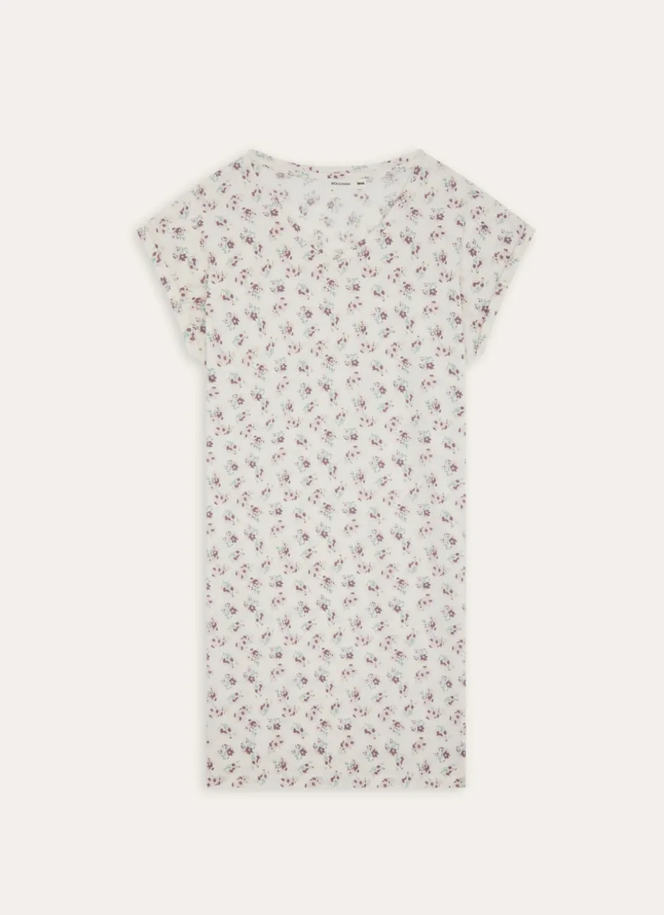 CHEMISE DE NUIT EN COTON IMPRIMÉ MULTICOLORE