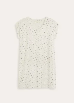 CHEMISE DE NUIT MANCHES COURTES RIMO ÉCRU