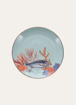 COFFRET 4 ASSIETTES BLEU MULTICOLORE