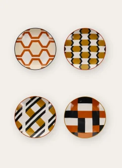 COFFRET DE 4 ASSIETTES À DESSERT ARCHI MULTICOLORE