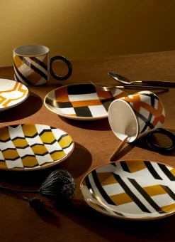 COFFRET DE 4 ASSIETTES À DESSERT ARCHI MULTICOLORE