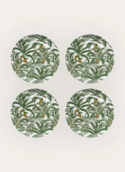 COFFRET DE 4 ASSIETTES À DESSERT - GAMME COCO vert