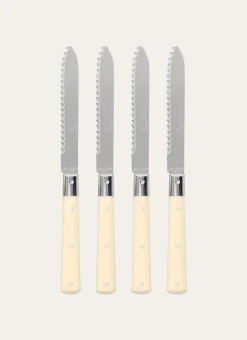 COFFRET DE 4 COUTEAUX A STEACK CREME