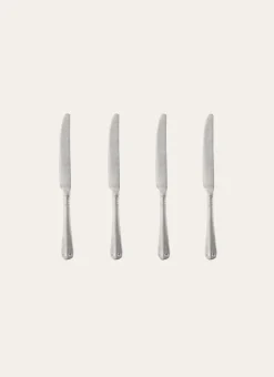 COFFRET DE 4 COUTEAUX EN ACIER RÉTRO ARGENT