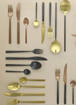 COFFRET DE 6 CUILLÈRES À SOUPE EN ACIER INOXYDABLE Noir