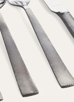 COFFRET DE 4 CUILLÈRES À SOUPE GRIS ARGENTÉ
