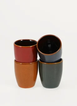 COFFRET DE 4 GOBELETS À CAFÉ EN COULEURS ASSORTIES MULTICOLORE