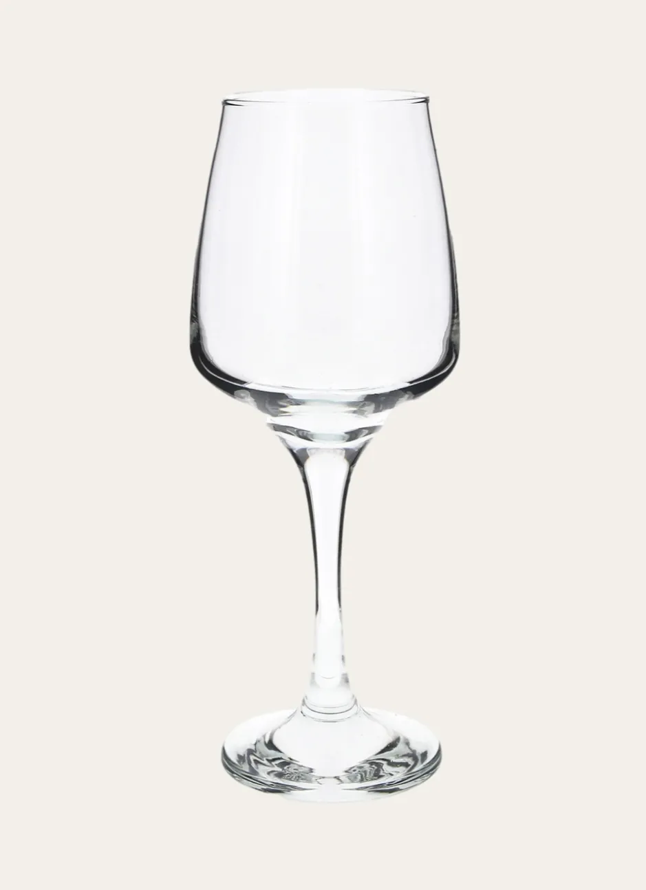COFFRET DE 6 VERRES À PIED FORME TRAPÈZE TRANSPARENT