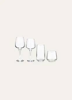 COFFRET DE 6 VERRES À PIED FORME TRAPÈZE TRANSPARENT