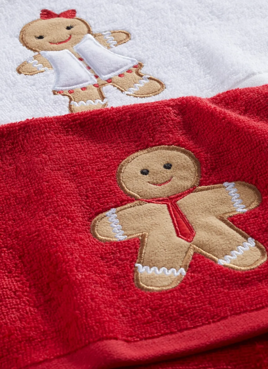 COFFRET SERVIETTES INVITÉ GINGER ROUGE/BLANC
