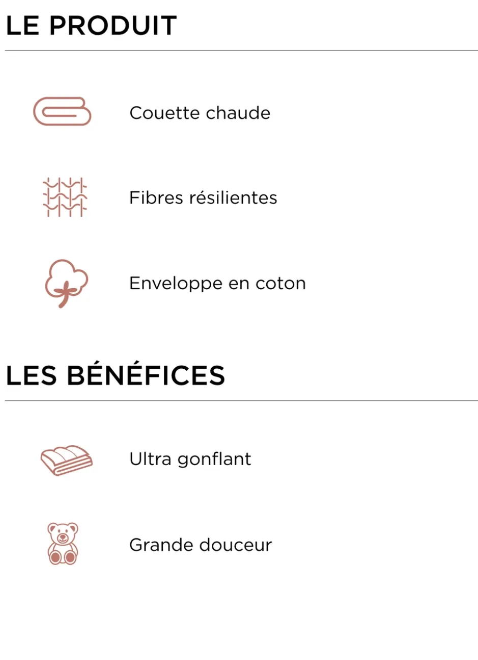 COUETTE EN COTON ÉCO-ENVIRONNEMENT 400 GR - DODO ÉCRU