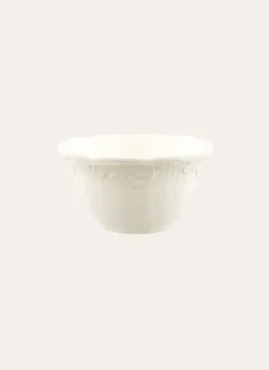 COUPELLE EN GRÈS ORNEMENTÉ CREME