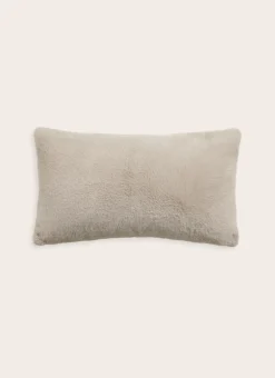 COUSSIN EN FAUSSE FOURRURE EXTRA DOUX SABLE