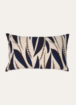 COUSSIN IMPRIMÉ FEUILLE CORALIE IVOIRE