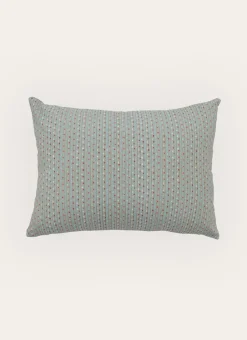 COUSSIN IMPRIMÉ MICRO MOTIFS POIS - RECTANGLE vert
