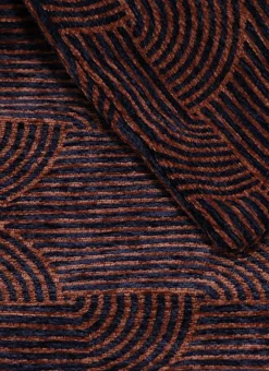 COUSSIN JACQUARD CHENILLE FONTAINE MARINE