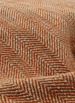 COUSSIN À MOTIF CHEVRONS CARAMEL