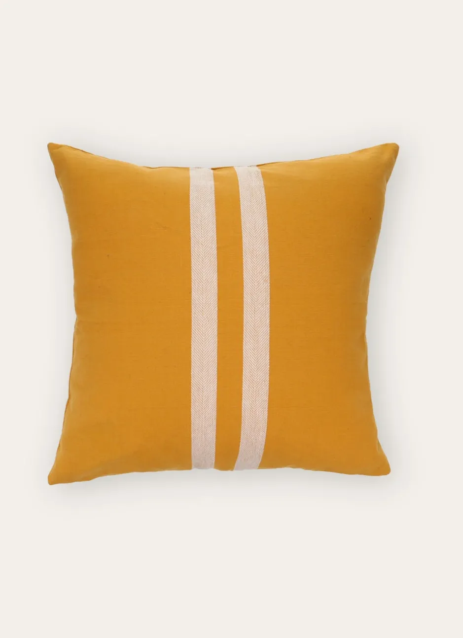 COUSSIN RAYÉ IVOIRE OCRE