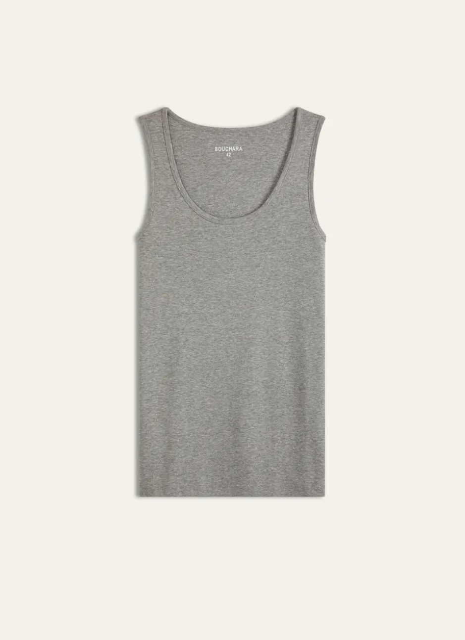 DÉBARDEUR GRIS CHINÉ