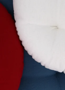 DESSUS DE CHAISE ROND EN COTON AVEC LIENS À NOUER CANARD