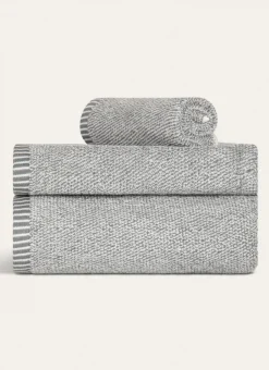 DRAP DE BAIN CHINÉ GRIS
