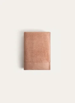 DRAP DE BAIN COTON MOELLEUX ZÉRO TORSION BEIGE ROSE