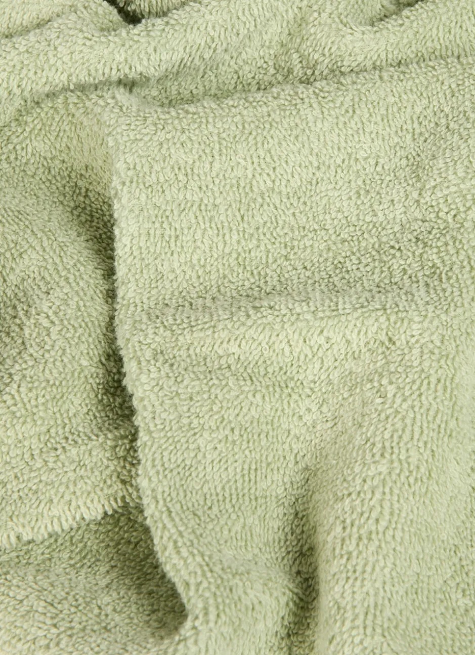 DRAP DE BAIN EN COTON UNI BASIL VERT