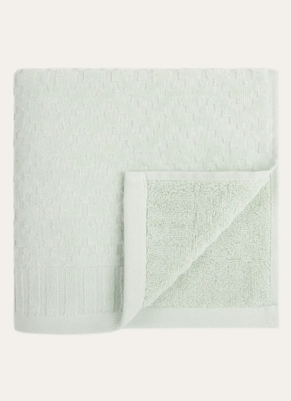 DRAP DE BAIN EN JACQUARD EAU