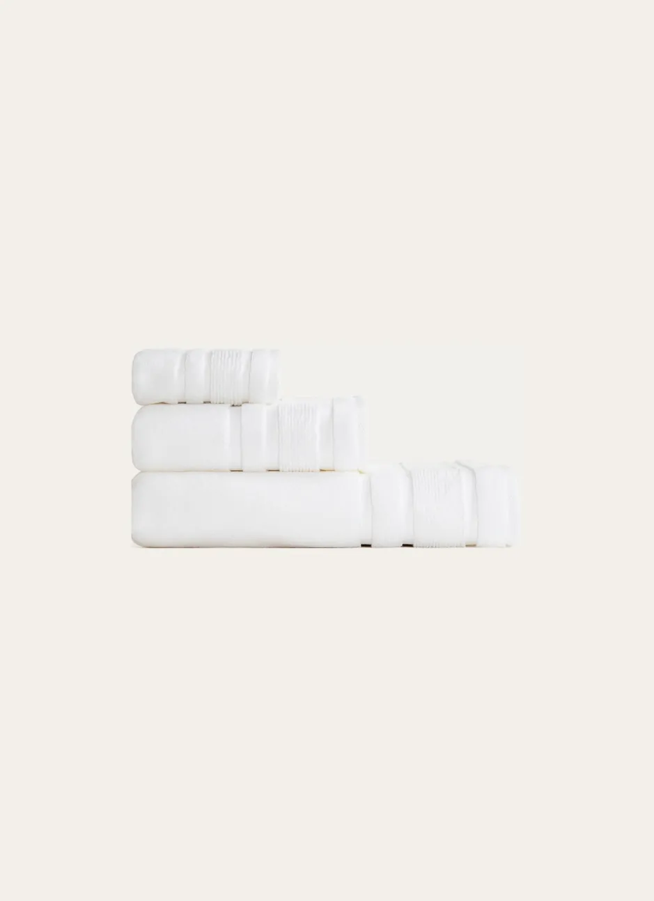 DRAP DE BAIN MOELLEUX LITEAU RAFFINÉ BLANC